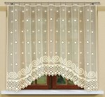 54340/170, ГЕОМЕТРИЯ, нежно-кремовый цвет, размер: 170 см высота х 300 см ширина, пошита на универсальной шторной ленте