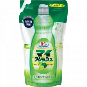 Kaneyo Жидкость для мытья посуды Rocket soap Fresh с ароматом лайма, сменная упаковка 500 мл.Япония