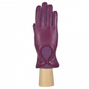 Перчатки, комбинированная кожа, FABRETTI 3.3-17 lilac