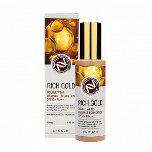 Enough Тональная основа с золотом для сияния кожи 21 тон Rich Gold Double Wear Radiance Foundation SPF50+ PA+