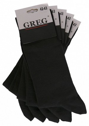 Носки мужские (в упаковке 5 пар) GREG G-3/01 черный