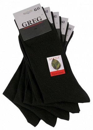 Носки мужские (в упаковке 5 пар) GREG G-9/01 черный
