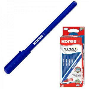 Ручка шарик "Kores K0R-M Super Slide" 0.5 мм синяя треуг. прорез. корпус 1/12 арт. 37012