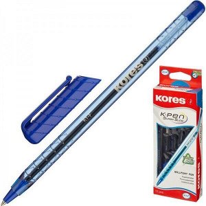 Ручка шарик "Kores K1" 0.7 мм синяя треуг. корпус 1/12 арт. 39511