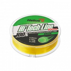 Леска Helios Hi-tech Line Nylon Green 0,25mm/100 (HS-NB 25/100)