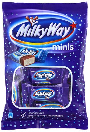 Конфеты шоколадные Милки Вэй Milky Way Minis 170.5 г