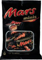 Шоколадные батончики Марс Mars Minis 180 г