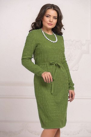 Платье вязаное 3370 К  Светлый синевато-зеленый