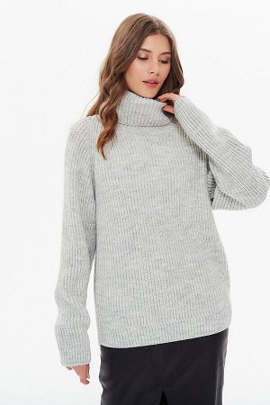 Свитер Модель: свитер. Цвет: серый. Комплектация: свитер. Состав: шерсть-50%, акрил-50%. Бренд: DEMURYA. Фактура: меланж.
