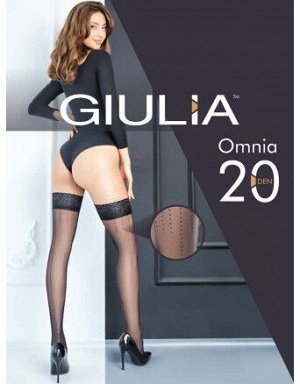 Omnia 02 чулки (Gulia) рисунок "полоски из горошка", 20 ден