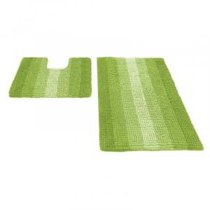MULTIMAKARON Набор ковриков для ванной 60х90см; 60х50см зеленый 5504