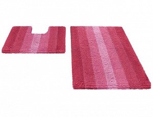 MULTIMAKARON Набор ковриков для ванной 60х90см; 60х50см розовый 5497