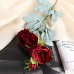 Цветы искусственные &quot;Пион лекарственный&quot; 9х60 см, бордовый