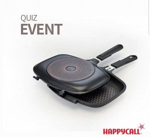 Двойная сковорода гриль "Happycall IH Synchro (съемный) Double Pan - Jumbo Grill"