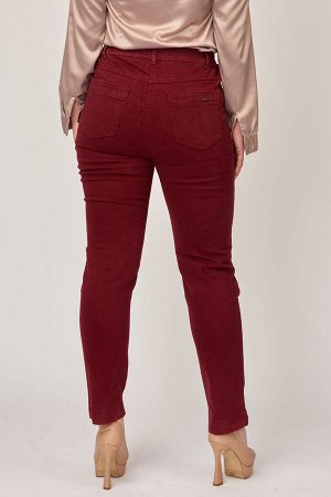 Слегка приуженные джинсы бордо ЕВРО (ряд 48-60) арт. M-BL75033-1752-51