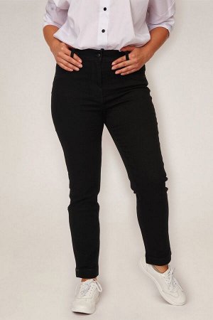 Слегка приуженные черные джинсы ЕВРО (ряд 48-60) арт. M-BL73112-4116-7