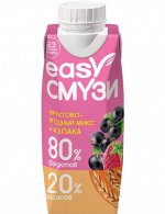 Коктейль EASY СМУЗИ 0,25л банан груша смородина малина злаки 1х12