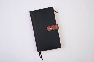 Ежедневник-органайзер (коричневый) (искусств. кожа, обложка на заклепке, сменный внутренний блок, отделение под карты и ручку)