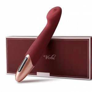 Мощный вибратор с тиклинг эффектом Viotec TETHYS WINE RED (7 режимов, 5 скоростей)