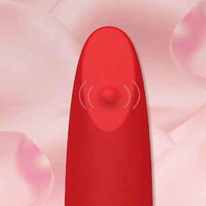 Мощный мини-вибратор с цепочкой Viotec DYSIS BRIGHT RED (9 режимов, 5 скоростей)