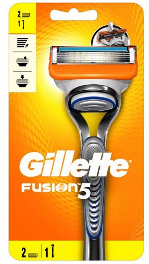 GILLETTE® FUSION Бритва с 1 сменной кассетой + FUSION Сменные кассеты для бритья 3шт