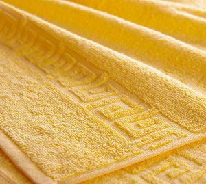 Махровое гладкокрашенное полотенце 40*70 см (Желтый)