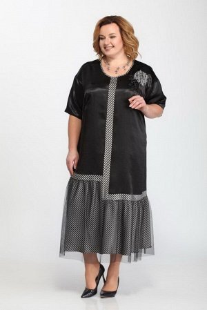 Платье / Djerza 1449 черный+серый