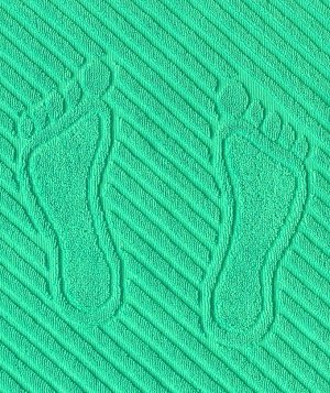Коврик для ног, махровая ткань, хлопок 100 % (Молодая зелень)