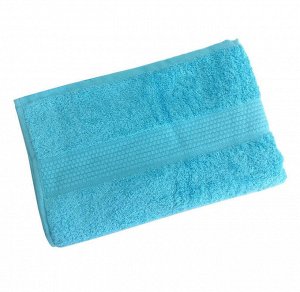 Махровое гладкокрашенное полотенце 40*70 см 460 г/м2 (Ярко-голубой)