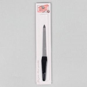 Пилка металлическая для ногтей, 15 см, цвет чёрный