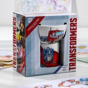 Набор посуды детский Hasbro Transformers «Оптимус Прайм», 2 предмета: кружка 200 мл, миска 300 мл