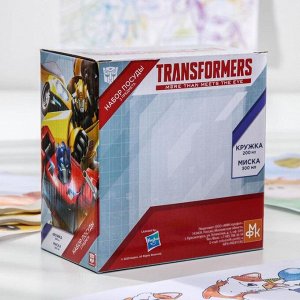 Набор посуды детский Hasbro Transformers «Оптимус Прайм», 2 предмета: кружка 200 мл, миска 300 мл