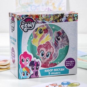 Набор посуды My Little Pony, 3 предмета: кружка 240 мл, миска 18 см, тарелка 19 см