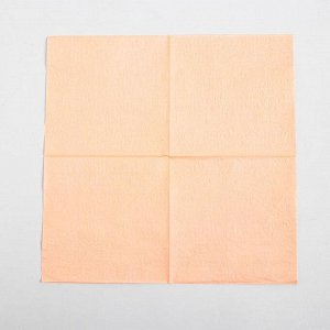 Салфетки бумажные, однотонные, выбит рисунок, 33х33 см, набор 20 шт., цвет бледно-розовый