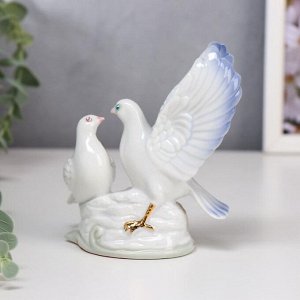 Сувенир керамика "Ухаживания голубей" МИКС стразы 12,5х11х5,5 см