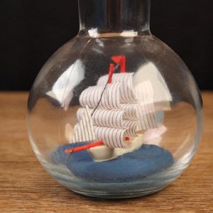 Корабль сувенирный "Пилигрим" в бутылке, вертикальн. 9*7см