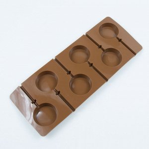 Форма для леденцов и шоколада 6 ячеек "Леденец"