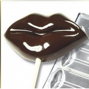 Форма для шоколада и леденцов на палочке 10 ячеек "Поцелуй"