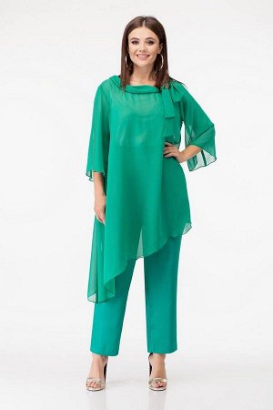 Блуза, брюки Anastasiya Mak 660 изумрудно-зеленый