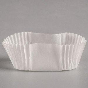 Форма для выпечки белая, форма овал, 2,5 х 4,5 х 2 см