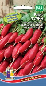 Редис Турин (УД) (среднеранняя,ярко-красная,удлиненно-овальная,сочная,хрустящая) Новинка!!!