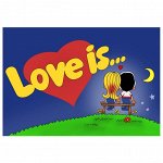 Съедобная картинка на торт &quot;Love is&quot; (28х20 см)