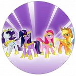 Съедобная картинка на торт &quot;Little Pony&quot; 20см