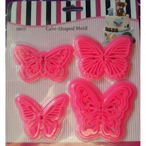 Набор штампов, печатей для мастики "Бабочки" 4 шт