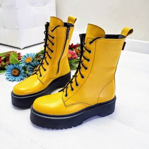 Желтые кожаные ботинки Woodstock