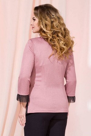 Блуза Liliana 899 розовая_пудра+черный