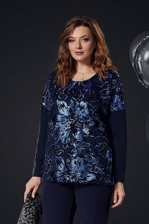 Блуза Andrea Style 00314а синий