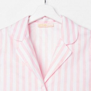 Рубашка (сорочка) женская KAFTAN "Beautiful", цв. белый/розовый.