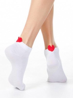 20С-18СП Active  Носки жен.укороченные (Conte)/6/ хлопковые носки с пикотом-«сердечком» рис 221
