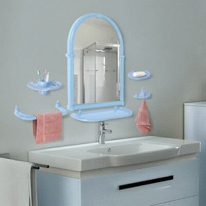 Набор для ванной комнаты "Олимпия", цвет голубой